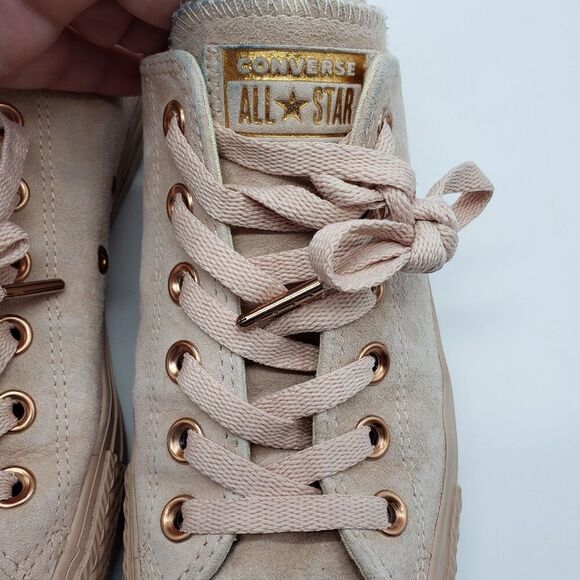 Converse All Star Shoes Womens Size 8 Pink Suede Low Top Lace Up Classic 15841C - Picture 3 of 12